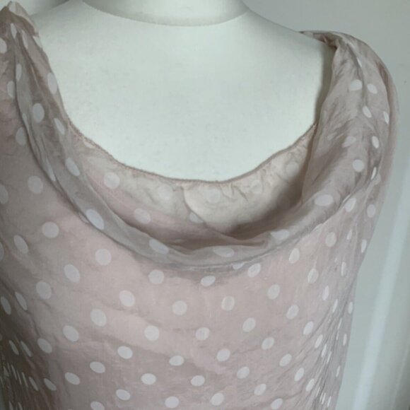 Brand New Piazza Roma Silk Polka Dot Sleeveless Top - Picture 4 of 11